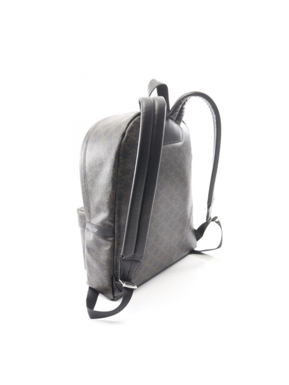 Celine Backpack Back Triomphe Black Leather Backpack - Picture 2 of 4